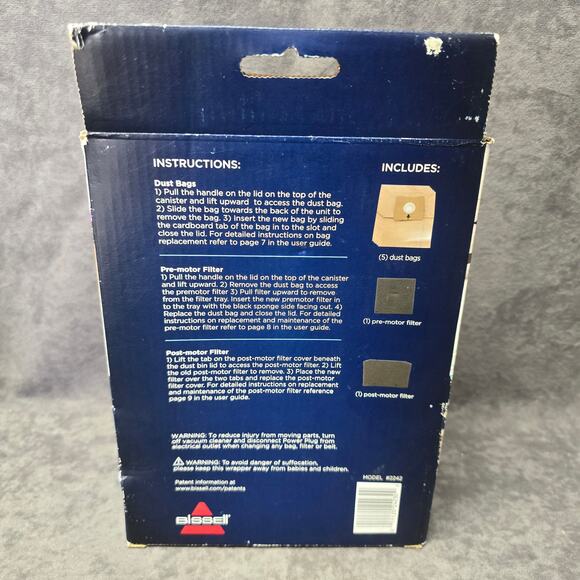 Bissell Zing Canister Vacuum Replenishment Kit Dust Bag Filter Fits 2154 Models - Picture 4 of 9